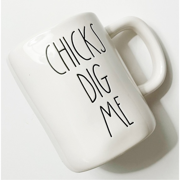 Rae Dunn • White Yellow Chicks Dig Me Mug - Picture 1 of 3